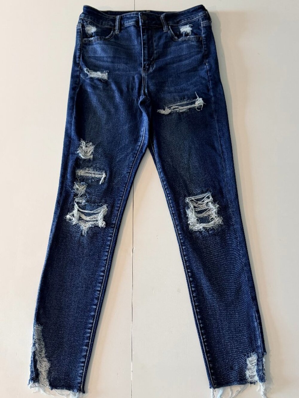 American Eagle Outfitters Next Level Jeans Distressed Wms Sz 10 Y2K Grunge Punk
